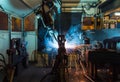Robots welding Royalty Free Stock Photo