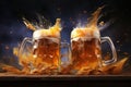 Robust Beer mug clashing. Generate Ai