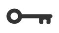 Robust Black Key Vector Icon for Security & Control, vector design Generative AI Royalty Free Stock Photo