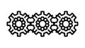 Robust Industrial Gear Train Pattern Icon, vector design Generative AI Royalty Free Stock Photo