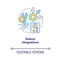 Robust integrations concept icon