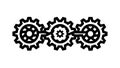 Robust Interconnected Gears Mechanical System, vector design Generative AI Royalty Free Stock Photo