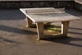 Robust outdoor ping pong table from concrete with a network of m Royalty Free Stock Photo