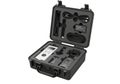 Robust protective case containing professional audio recording equipment and accessories Royalty Free Stock Photo
