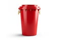 Robust Red Plastic Storage Container with Handles Maximize Space and Organize Your Belongings Effortlessly Royalty Free Stock Photo