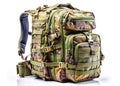 Robust Tactical Backpack Large Secure and Versatile for Outdoor Adventures Military Operations or Everyday Carry Royalty Free Stock Photo