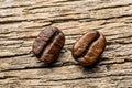 Robusta and arabica roasted coffee beans Royalty Free Stock Photo
