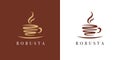 Robusta coffee cup logo icon