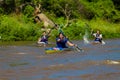 Robyn Kime Paddling Canoe Race Royalty Free Stock Photo