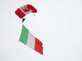 ROC airshow skydiving with Canada Italy flag Royalty Free Stock Photo