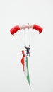 ROC airshow air jumpers from Canada with Canadian & Italy flag Royalty Free Stock Photo