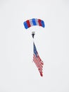 ROC Rochester airshow skydiving with USA flag colors Royalty Free Stock Photo