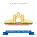 Roca Belo Monte Sao Tome and Principe Flat vector