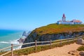 Roca cape lighthouse in Portugal Royalty Free Stock Photo