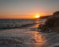 Roca Grossa beach sunset Royalty Free Stock Photo