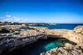 The Grotta della Poesia in the Puglia region of southern Italy in the summer