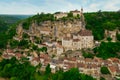 Rocamadour French village aerial shot