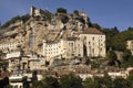 Rocamadour village wide landscape daylight view , France