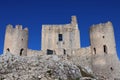 The Castle of Rocca Calascio, mountaintop medieval fortress at 1512 meters above sea level, Abruzzo - Italy