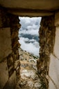 Rocca Calascio old Italian castle Location film of famous film The Name of the Rose and Ladyhawke Royalty Free Stock Photo