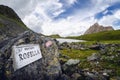 The Rocca La Meja, famous mountain peak in che Alps of Piedmont, italy Royalty Free Stock Photo