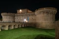 The historic fortress of Senigallia by night