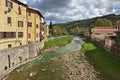 Rocca San Casciano, Forli Cesena, Emilia Romagna, Italy: landscape of the ancient town crossed by the river Montone Royalty Free Stock Photo