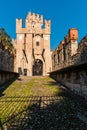 Rocca Scaligera castle in Sirmione town on the Garda Lake, Brescia, Italy Royalty Free Stock Photo