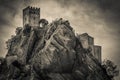 The Roccascalegna ghost tower on the rock, Abruzzo