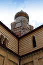 Rocchetta Mattei, the golden dome. Grizzana Morandi, Bologna, Italy. Royalty Free Stock Photo