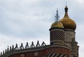 Rocchetta Mattei, the golden dome. Grizzana Morandi, Bologna, Italy. Royalty Free Stock Photo