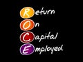 ROCE - Return On Capital Employed, acronym Royalty Free Stock Photo
