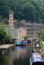 Rochdale Canal at Hebden Bridge Royalty Free Stock Photo
