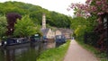 The Rochdale Canal in Hebden Bridge, Northern England
