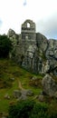Roche Rock is a ruined chapel, Cornwall & x28;dedicated to St Michael& x29;