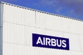 Airbus logo brand and text sign European multinational aerospace corporation