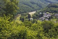 Rochehaut, view on Frahan in the Semois Valley Royalty Free Stock Photo