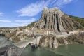 Unusual shaped rock in Sisteron, France Royalty Free Stock Photo