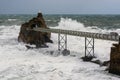 Rocher de la Vierge in Biarritz, France