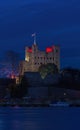 Rochester Castle at Dusk Royalty Free Stock Photo