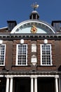 Facade of the old Corn Exchange building in Rochester on March 24, 2019 Royalty Free Stock Photo