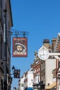 The old Corn Exchange clock in Rochester on March 24, 2019 Royalty Free Stock Photo