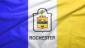 Rochester of New York of United States flag background Royalty Free Stock Photo