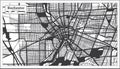 Rochester USA City Map in Black and White Color in Retro Style. Outline Map Royalty Free Stock Photo