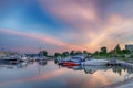 Rochester, USA. June 18, 2018. Boats on the lake Ontario