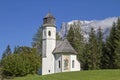 Rochus chapel with Zugspitze Royalty Free Stock Photo