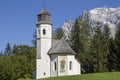 Rochus Chapel with the mountain Zugspitze