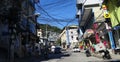 Rocinha community, lots of people, lots of houses, shops. Rio de Janeiro, Brazil Royalty Free Stock Photo