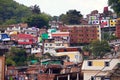 The Rocinha favela. slums on a mountainside in Rio de Janeiro, Brazil.