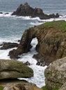 Rock Arch of Enys Dodnan Royalty Free Stock Photo